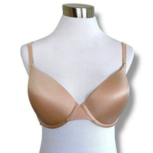 Soma 36D Bra Sand Nude Vanishing Back Push Up Demi Underwire Contour Padded